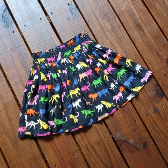 H&M XS/S black rainbow leopard cat print mini skirt - Picture 7 of 7